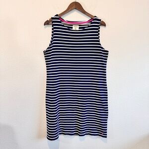 Joules Nautical Stripe Shift Dress Sleeveless Cotton Business Casual Womens 12